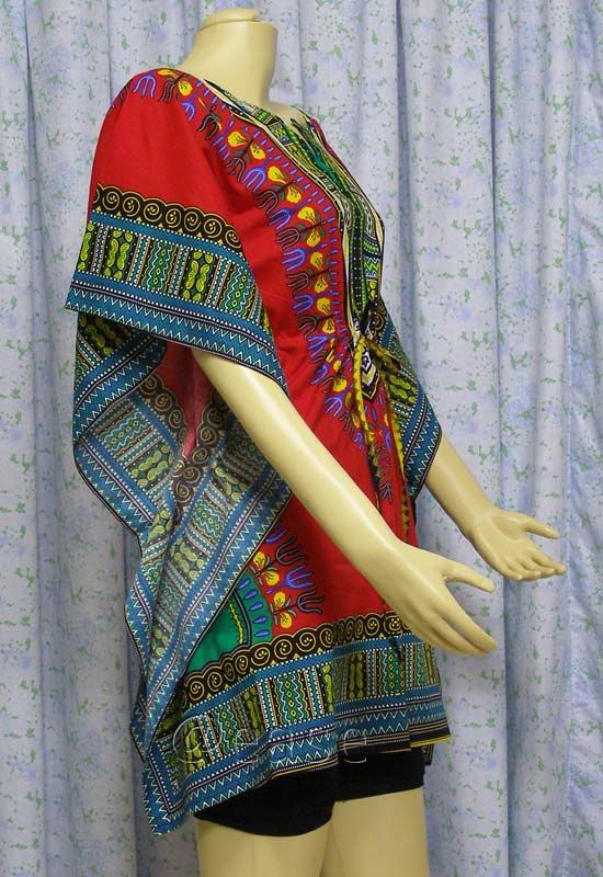 Cotton BOHO Vintage Sexy Mini Caftan Dress/Top/Blouse  