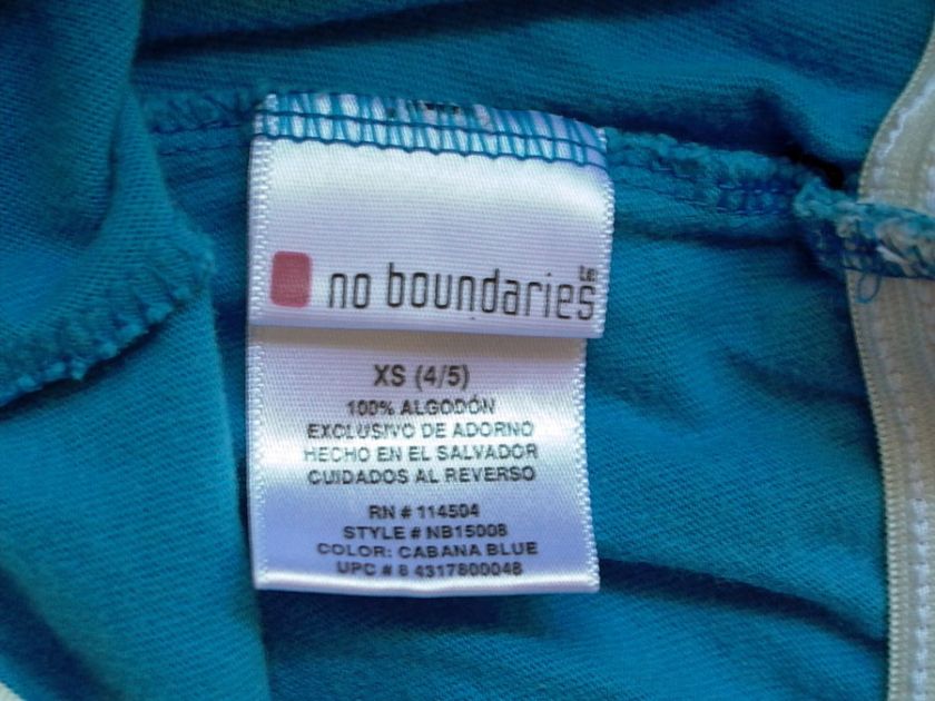 NO Boundaries girls shorts size XS 4/5 blue  