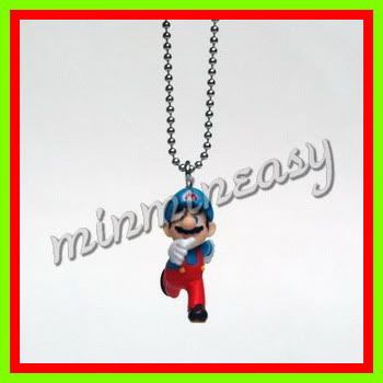 Nintendo Wii Tomy Super Mario Bros keychain figure x 8  