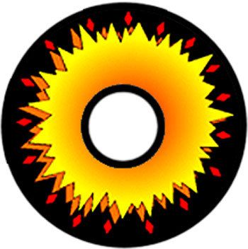 Pinewood Derby Car Wheel Decal Sunburst  