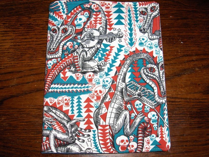 Skull Skulls calaveras book Journal fabric cover 1  