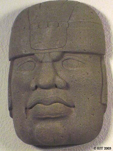 Relief of OLMEC GIANT HEAD 1, The KING Vera Cruz 1000BC  