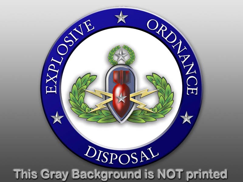 Round EOD Explosive Ordnance Seal Sticker   decal logo  