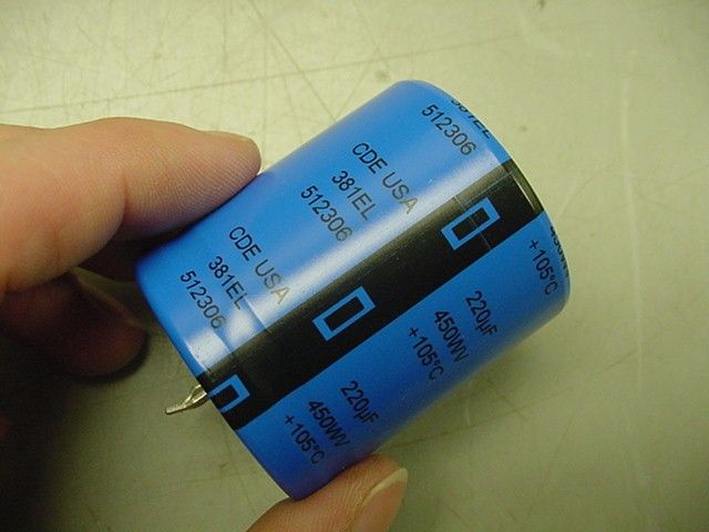 Cornell Dubilier Capacitor 220uF 450WV +105C NEW  