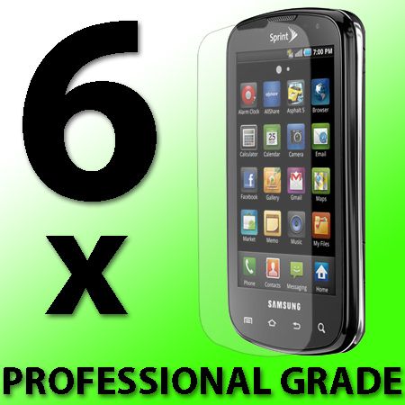 6x for Sprint Samsung EPIC 4G Screen Protectors Guard  