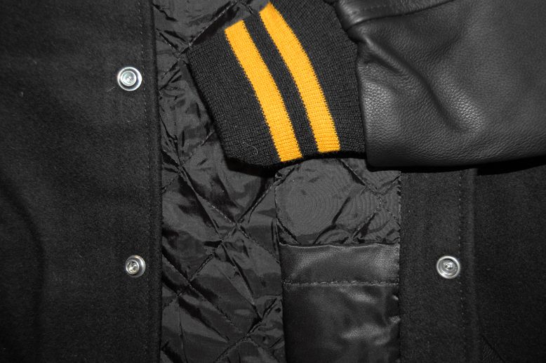 More Pictures of This Black and Gold Varsity Letterman Jacket