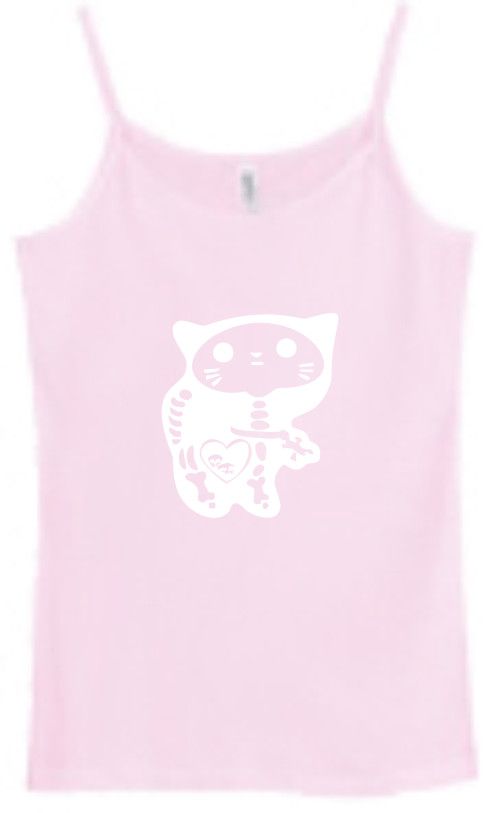 Shirt/Tank   Skeleton Kitty   skull cat kitten bones  