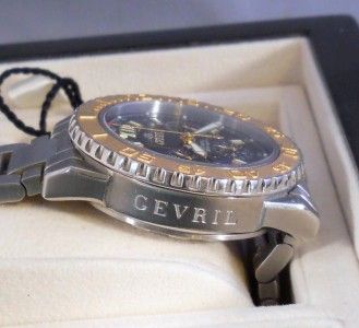 Gevril Sea Cloud SS/18k Gold Ltd Edition Watch  Nice  