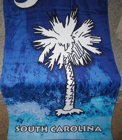 New South Carolina Palmetto Tree Moon Large Bath Beach Pool Towel Gift 