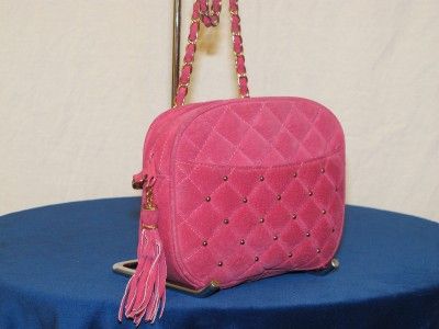   QUILTED STUDDED Handbag CROSS BODY Purse by CHIA Small NICE  