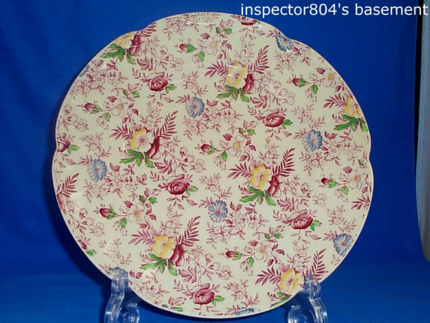 Johnson OLD ENGLISH CHINTZ Pink multi Dinner Plate  