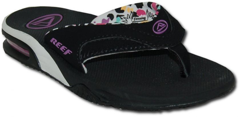 REEF Womens Fanning Sandal  Black w/ Bottle Opener  size 5  