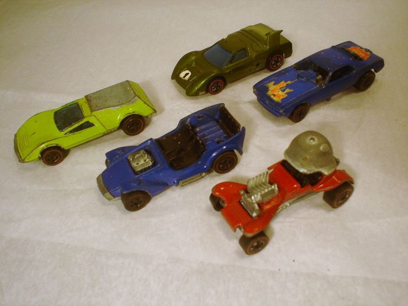   REDLINES BEATER LOT OF FOUR 1973 ENAMELS AND ONE SIZZLER  