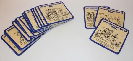 20 Vintage Over 40 Drink Humor Coasters Bar Beer NEW  