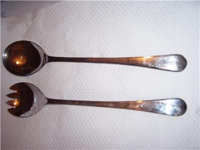 Silver Salad Spoon and Fork by Sheffield of England  