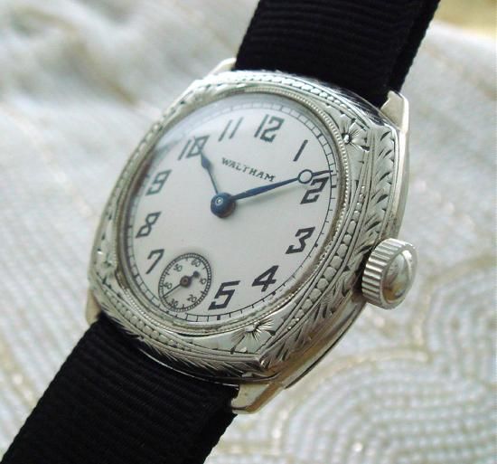 Intricate and Original Ladies Waltham Wire Lug Wristwatch Circa 1929 