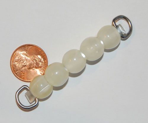 VINTAGE MOP PEARL PLASTIC SHOE CLIP BUCKLE FINDING OLD  