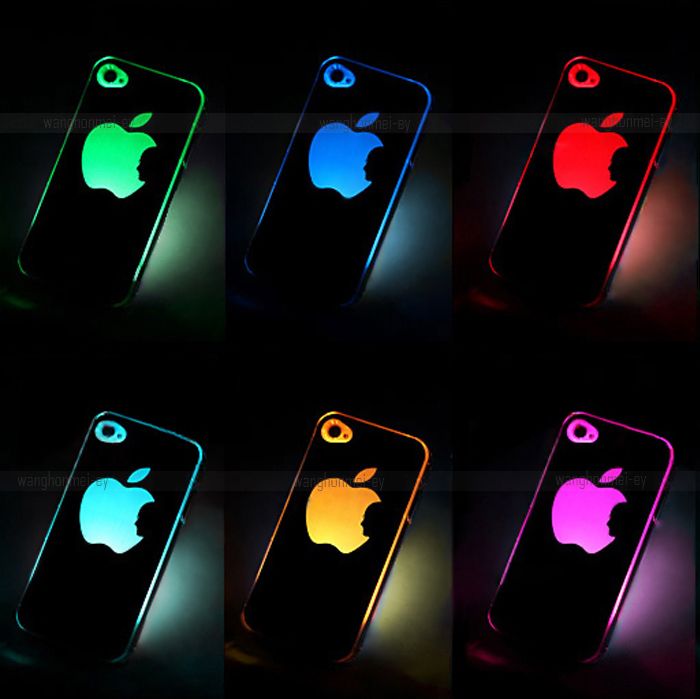 NEW Sense Flash light Case Cover for Apple iPhone 4 4S 4G LED LCD 
