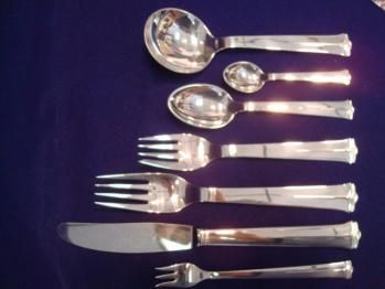 87pc SET Sparta by Cohr Danish Sterling Modern Plain  