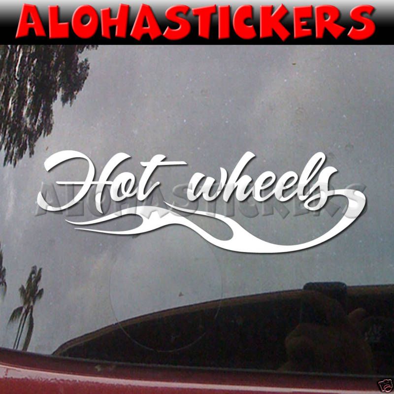 HOT WHEELS FLAME Racing Car Window Decal Sticker FL55  