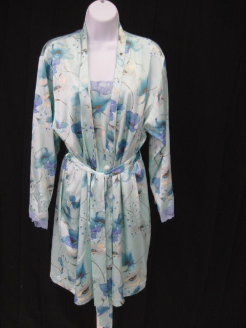 VALERIE STEVENS Floral Night Gown Robe Set Sz S  