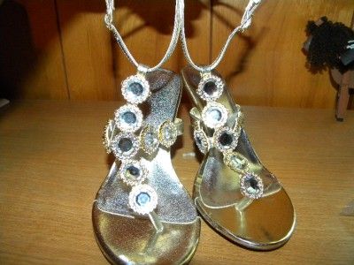   rhinestone embellished high heel sandales new size 7 fantastic item