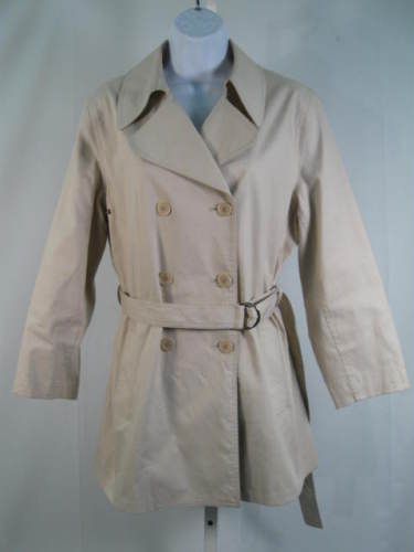 CONTEXT Beige Trenchcoat Jacket Coat Sz 8  