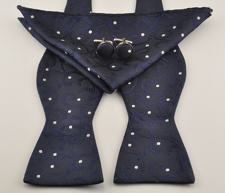 These are 100% woven silk self tie bow ties