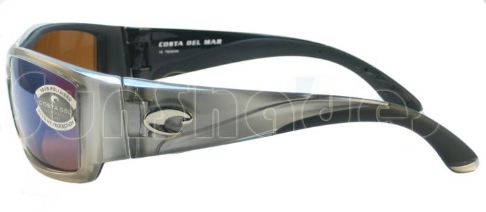 New Costa del Mar Corbina Silver Green Polarized 580 Glass Lens 