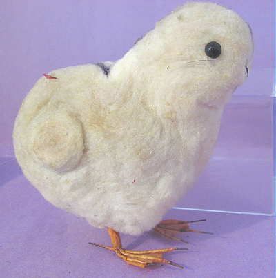 Vintage EASTER Cotton Batting Chicken Chick Decoration Figures 