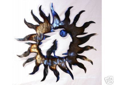 Coyote Sun Southwest Metal Wall Art Sculpture Decor 16  