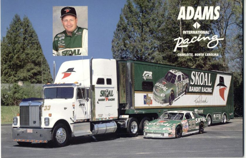 1997 KEN SCHRADER #33 ADAMS INTERNATIONAL POSTCARD  