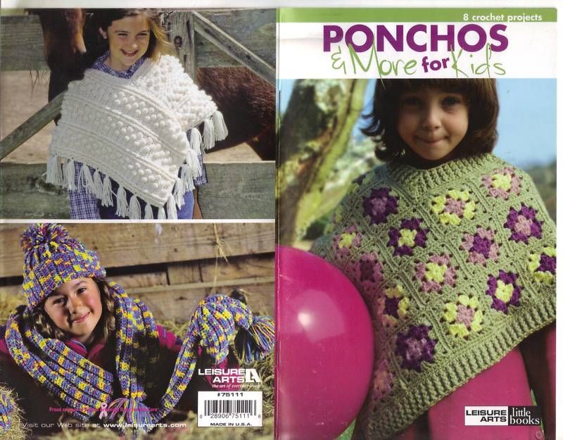 PONCHOS & MORE FOR KIDS CROCHET INSTRUCTION BOOKLET  