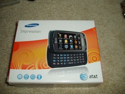 SAMSUNG IMPRESSION AT&T SGH A877 BLUE CELL PHONE & ACCESSORIES WORKS 