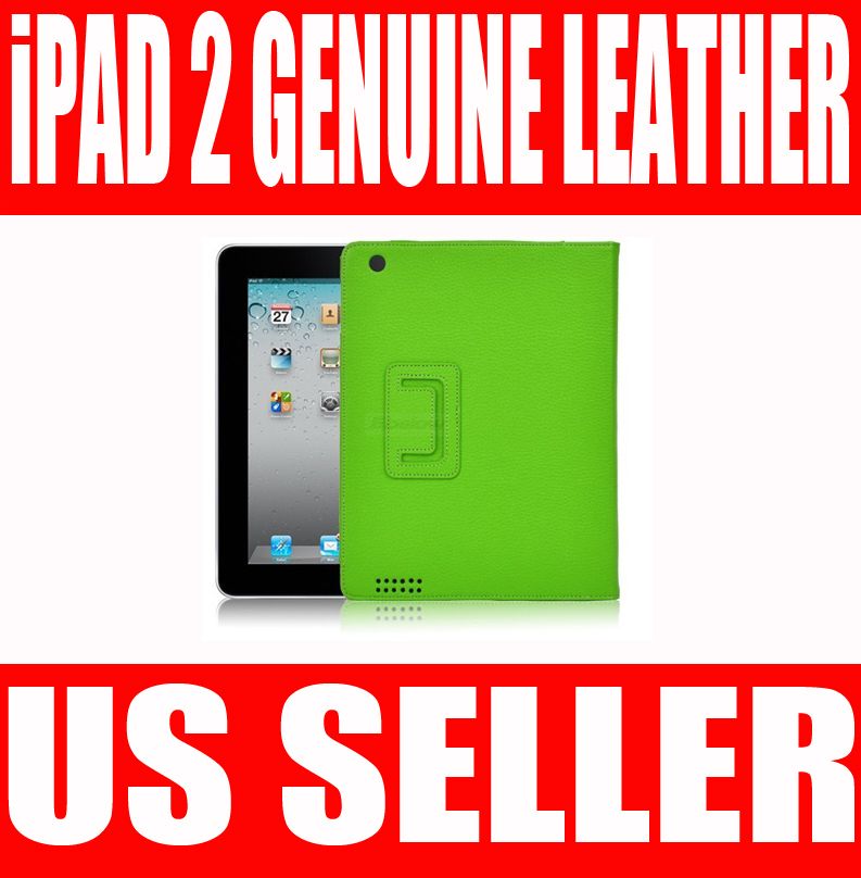 iPad2 iPad 2 Smart Cover Genuine Leather Case GREEN  