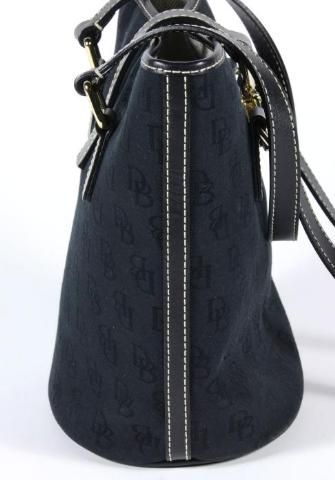   DB Black Signature Jacquard Canvas Tote Purse Handbag Shoulder  