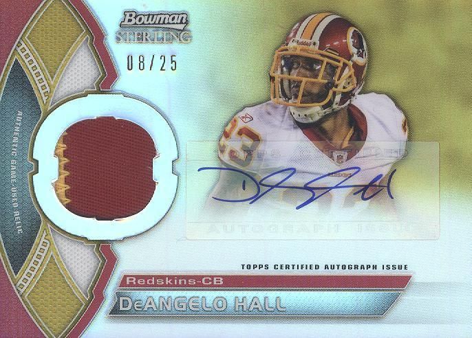   Sterling Gold Refractor DeAngelo Hall 2 Color Patch Autograph #08/25