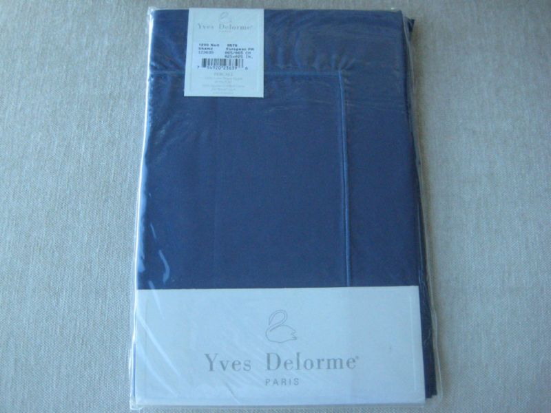 Yves Delorme Solid Nuit Euro Pillow Shams Brand New  