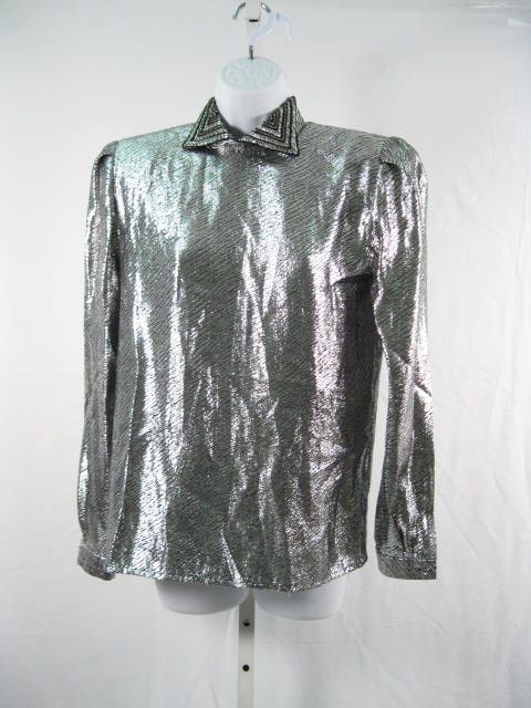 CONSTANCE SAUNDERS FOR RICHARD WARREN II Silver Shirt 4  