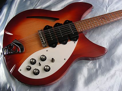 90 Rickenbacker 330/12 Modded w 60s Gibson P 90s USA Fireglo 330 12 