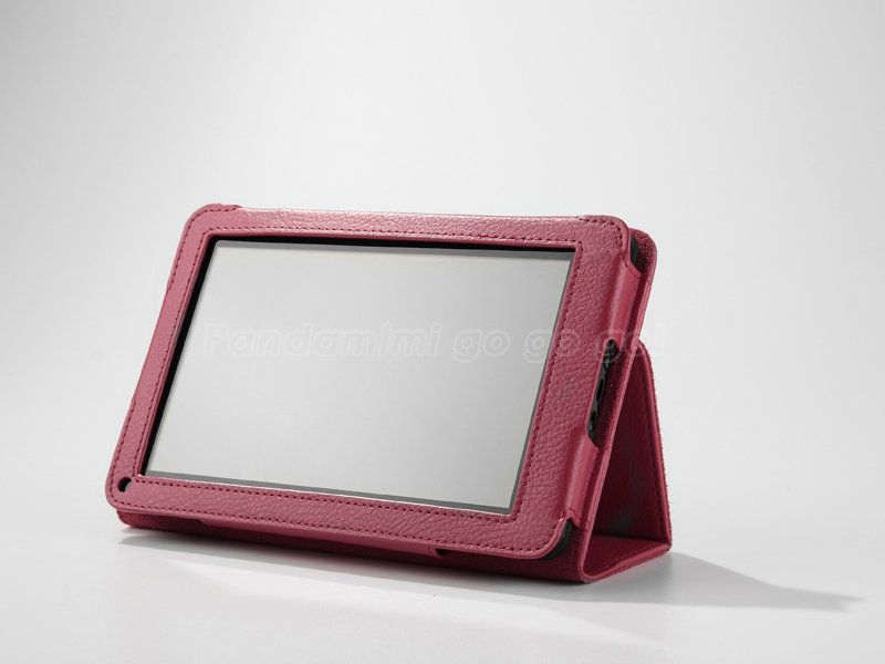   Folio Case Cover/Car Charger/USB Cable/Stylus/Ea​rphone Red  