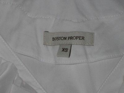 Sexy Boston Proper White Long sleeve Ruffle Corset Top, XS 2 4, NEW 