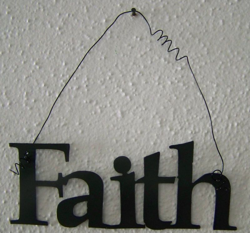 FAITH Words to Live By Wall Art Hanging Metal Sign  