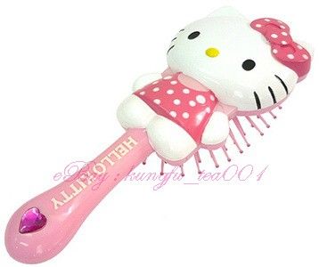 free sanrio hello kitty pink hair styling brush comb japan