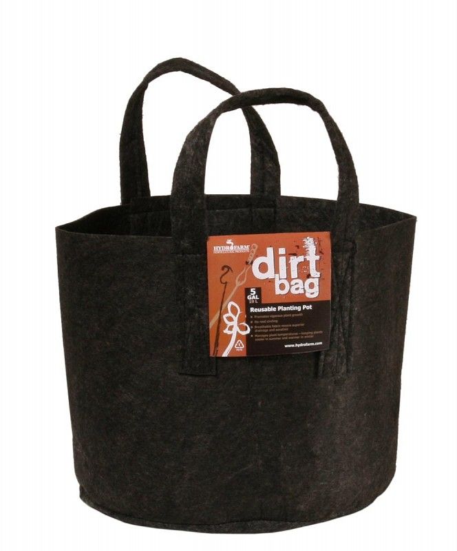 NEW 2 gal Dirt Bag Reusable Fabric Smart Pot Container  