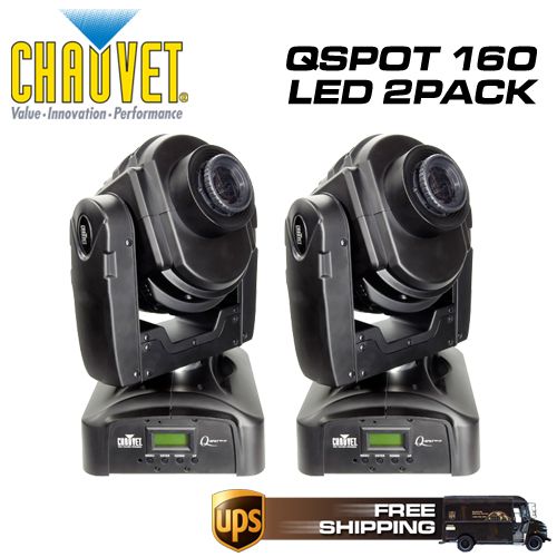 CHAUVET LIGHTING QSPOT 160 LED Q SPOT 160 LED MOVING YOKE LIGHT 2 PACK 