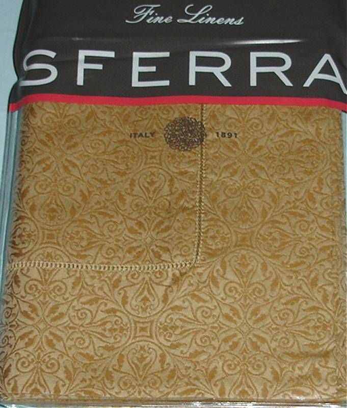 Sferra Ilaria Pillow Sham Euro Continental Honey 590 TC Egyptian 