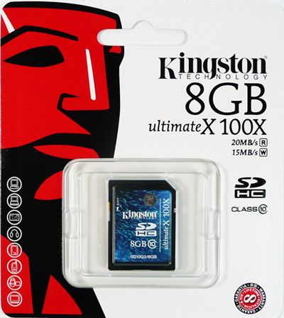   Kingston 8GB Class 10 SD SDHC (=16GB) Ultimate X Memory Card  