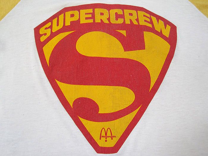 INSANE 80s vintage McDONALDS SUPER CREW raglan T SHIRT small  