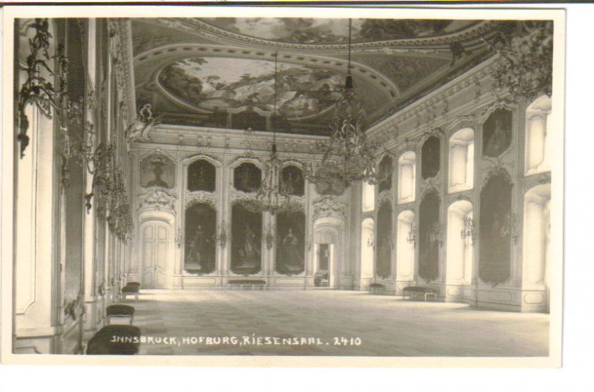 Innsbruck Hofburg Riesensaal interior photo postcard  